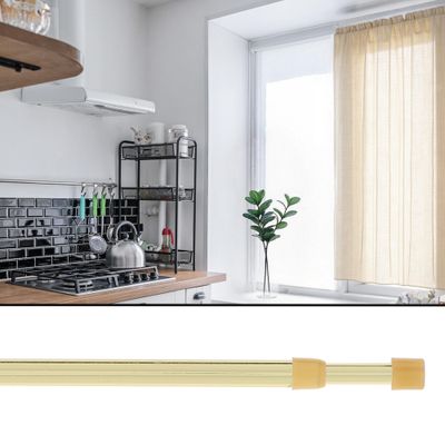 Tringle de vitrage autobloquante en métal de 0.6 à 1 m diam 8 mm Finition Laiton - MOBOIS
