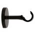 Support ouvert en métal diam 20 mm Finition Noir brillant par 2- MOBOIS