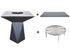 Brasero de cuisson G1 graphite avec plaque plancha, grille et couvercle de protection  ARTISS