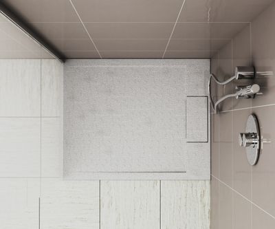 Receveur de douche 80x100 cm résine blanc mat Island - OCEA