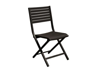 Chaise de jardin pliante LUCCA aluminium graphite lot de 2, Livraison à domicile incluse - PROLOISIRS