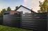 Lames de clôture aluminium claire voie gris texturé EvoluH 21 - 21 x 145 x 2000 mm - lot de 4 lames - DEBARGE