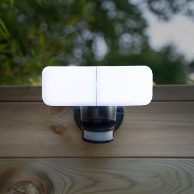 Projecteur extérieur LED détecteur de mouvements noir 2800 lumens lumière du jour - XANLITE
