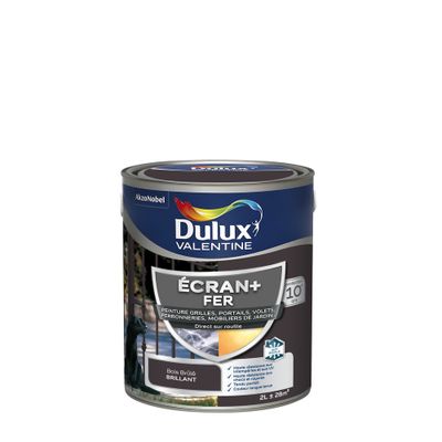 Peinture Ecran + Fer brillant Bois Brûlé 2 litres DULUX VALENTINE