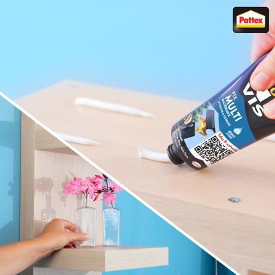 Mastic colle de fixation Ni Clou Ni Vis Multi Matériaux résistant à l'eau blanc tube 334 g - PATTEX