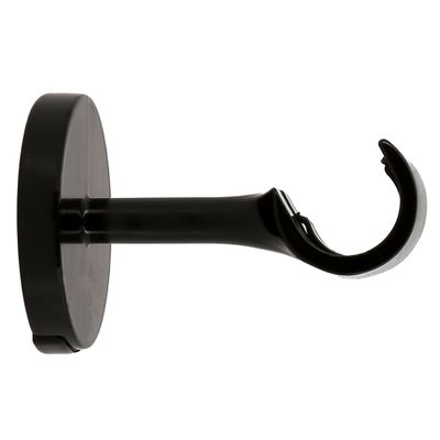 Support ouvert en métal diam 20 mm Finition Noir brillant par 2- MOBOIS