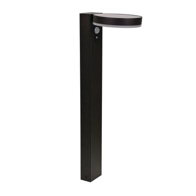 Borne extérieur solaire LED 60cm détecteur de mouvements Halo noir IP44 500 lumens blanc chaud - COREP