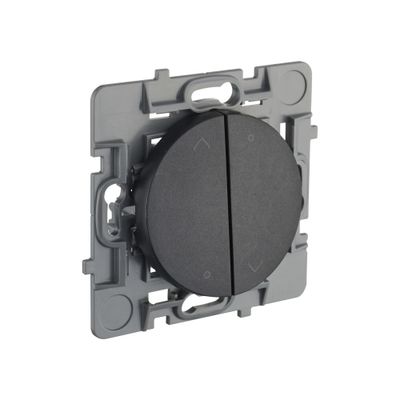 Interrupteur volet roulant 2 boutons noir Casual Evo - DEBFLEX