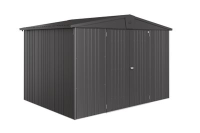 Abri de jardin en métal Europa 6.53 m² gris foncé Taille 5 BIOHORT Livraison à domicile incluse