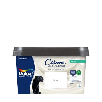 Peinture crème de couleur Blanc satin 4L - DULUX VALENTINE