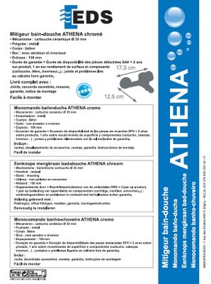 Mitigeur de baignoire mécanique chromé Athena EUROPEENNE DE DISTRIBUTION