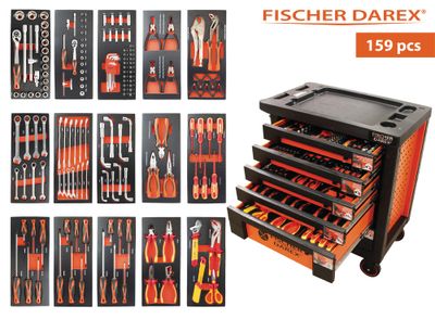 Servante équipée de 159 outils FISCHER DAREX