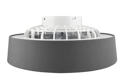 Ventilateur de plafond tissu avec lumière LED + télécommande Gris Ø48cm - Farsund REALITY