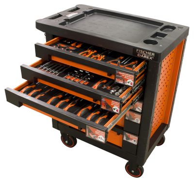 Servante équipée de 76 outils FISCHER DAREX