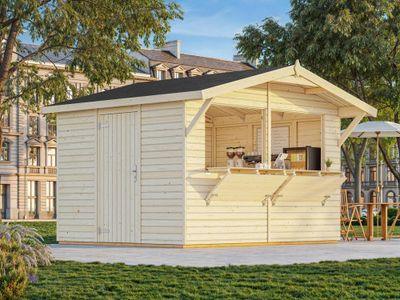 Kiosque bois Bois Naturel  Stella 8,2m2 Livraison à domicile incluse