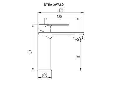 Mitigeur lavabo hauteur médium gun métal Nytia EUROSANIT