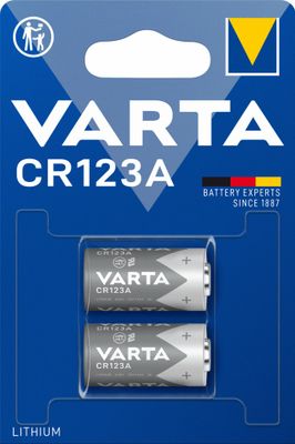 Piles lithium CR123A par 2 - VARTA