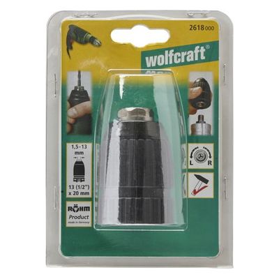 Mandrin auto-serrant 13 mm pour machines à percussion - WOLFCRAFT