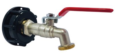 Kit adaptateur en plastique pour cuve de 1000L avec robinet laiton - BOUTTE