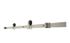 Rail coulissant en kit composé d'1 rail + 2 amortisseurs + 1 clip acier brossé OPTIMUM