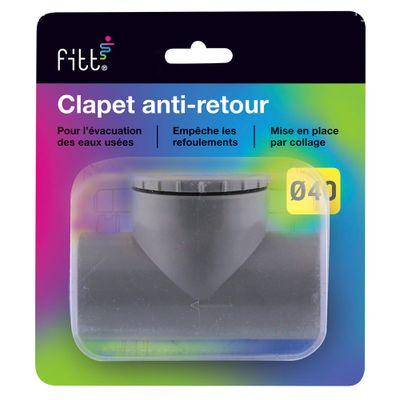 Clapet anti-retour PVC évacuation Ø40 - FITT