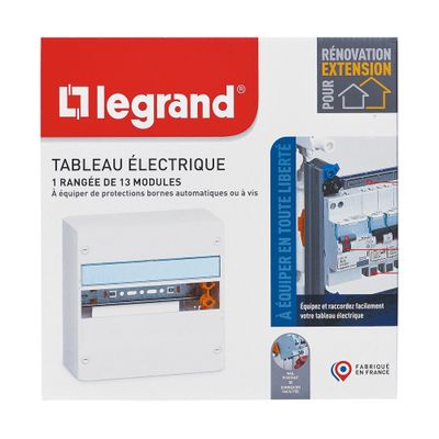 Tableau électrique nu 1 rangée de 13 modules - Drivia LEGRAND
