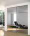 Porte de placard coulissante miroir profilé gris 1 vantail H 2,50 m x L 0,61 m YKARIO