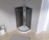 Cabine de douche 85x85x198 cm profilé noir verre transparent 4 mm Pardi