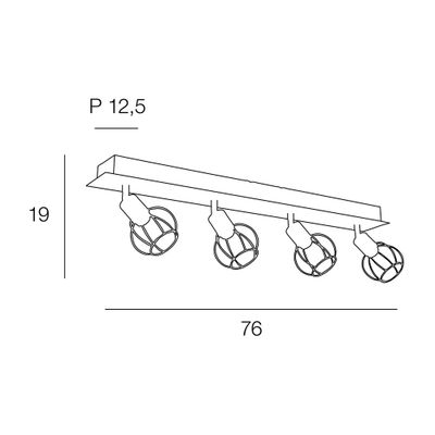 Arc noir E14 4X40W OWEN COREP