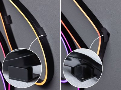 Ruban LED USB RGBW multicolore 1,5m avec télécommande Noir - Black Neon PAULMANN