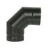 Coude émaillé noir mat segment 90 degrés diamètre 130 mm POUJOULAT