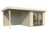 Studio de jardin en bois naturel avec Pergola Lydia - 21,3 m² hors-tout - Livraison à domicile incluse - WHITE WOOD