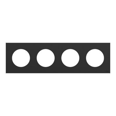 Plaque de finition 4 postes Odace 2025 noir onyx - SCHNEIDER ELECTRIC