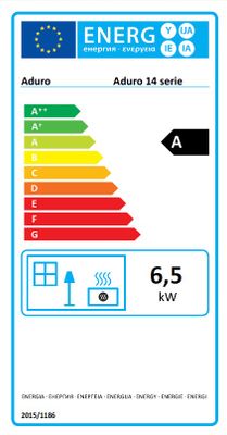 Poêle à bois 6.5 kW ADURO 14 7 étoiles flammes vertes, Livraison à domicile incluse - ADURO