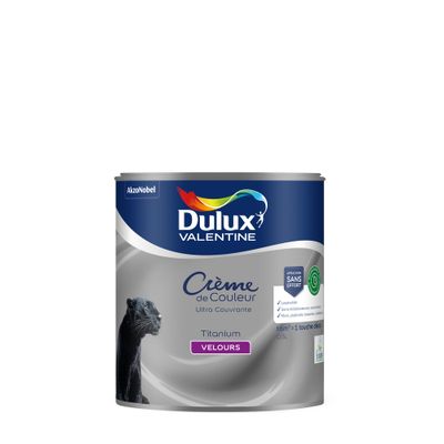Peinture crème de couleur Titanium velours 0,5L - DULUX VALENTINE