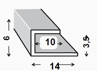 Profilé de finition pour panneau PVC blanc épaisseur 3,5 mm 2 m CQFD