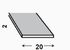 Profilé plat PVC anthracite 20 x 2 mm 2,60 m CQFD