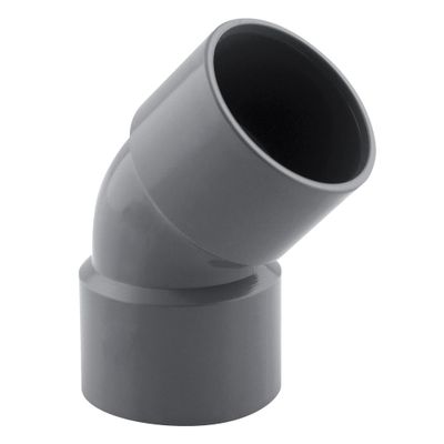 Coude PVC évacuation 45° femelle/femelle Ø32 - FITT