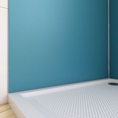 Panneau mural de douche 90x210 cm bleu - AURLANE