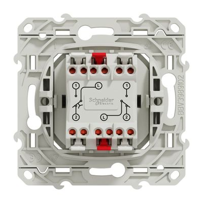 Interrupteur va-et-vient et bouton poussoir blanc - Odace 2011 SCHNEIDER ELECTRIC