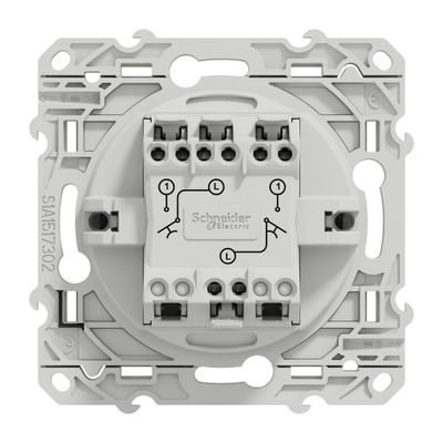 Double bouton poussoir aluminium - Odace 2011 SCHNEIDER ELECTRIC