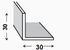 Cornière égale PVC gris aluminium 30 x 30 mm 2m CQFD