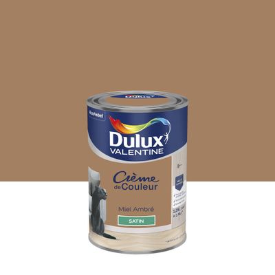 Peinture crème de couleur Miel Ambré Satin 1,25 L- DULUX VALENTINE