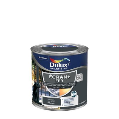 Peinture Ecran+ Fer  Brillant Gris Anthracite 250 mL - DULUX VALENTINE