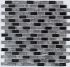Mosaïque mural intérieur noir/gris verre SYLVAIN 30 x 30 cm vendu à l'unité SAS MAT INTER
