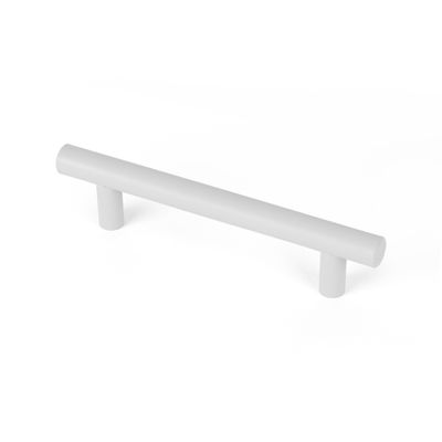 Poignée de meuble cylindrique inox blanc mat entraxe 96 mm par 4 REI