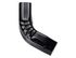 Coude frontal extérieur aluminium noir 60 x 80 mm pour gouttière EDILIANS