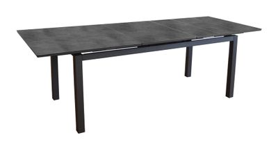 Table de jardin à rallonge HIVAOA aluminium anthracite 180/240/90x77cm - PROLOISIRS