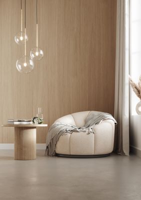 Panneau mural bois décoratif MDF revêtu chêne lisse - Lot de 4 - 10 x 300 x 2500 mm - AJ TIMBER