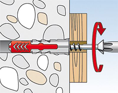 Chevilles tous matériaux DuoPower 6 x 30 mm par 100 FISCHER